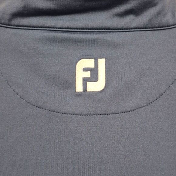FootJoy Half Zip Performance Golf Vest Men L Blue Custom Club Logo Nylon Blend - Picture 7 of 10